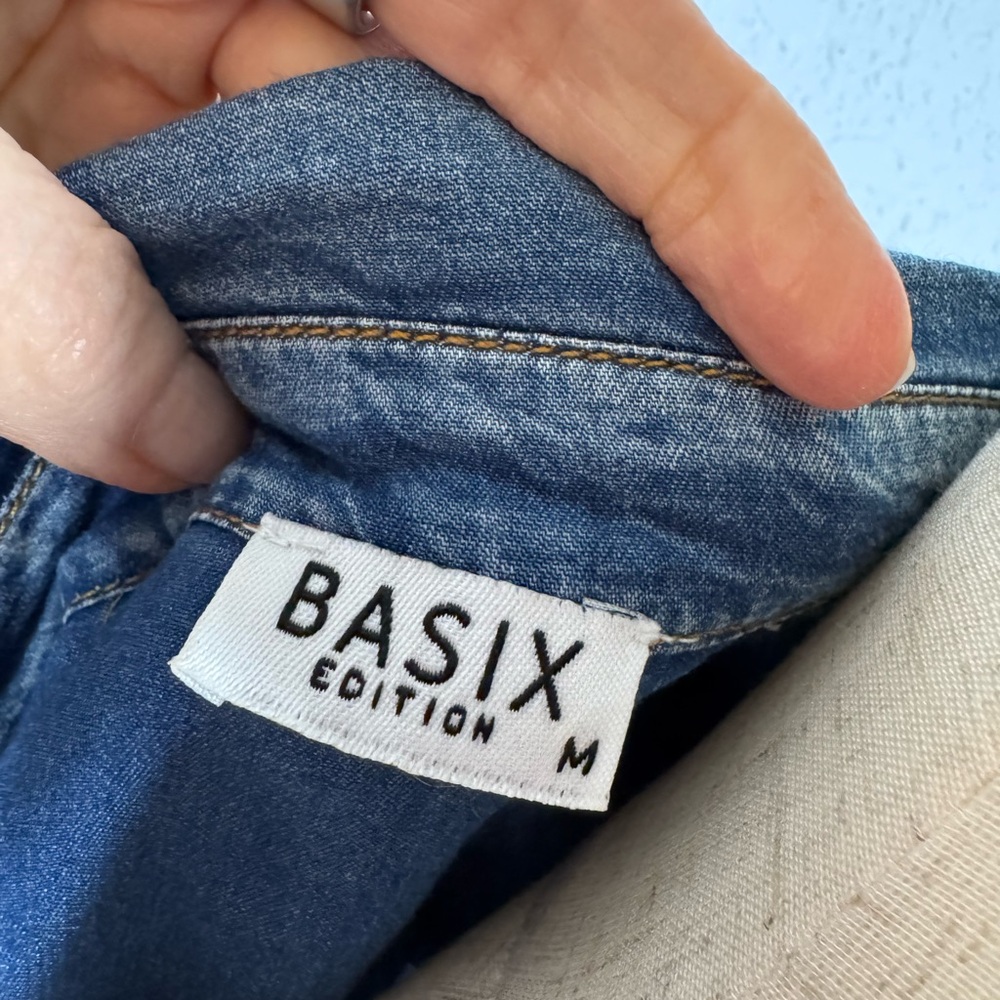 Denim Casual Blue Long Sleeve Dress - Picture 10 of 10